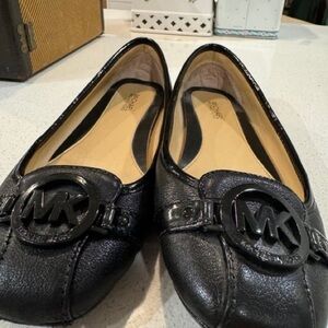Michael Kors Women's Black Leather Ballet Flats Size 7